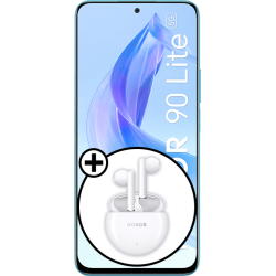 HONOR 90 Lite Cyan Lake + HONOR Earbuds X5 Ceramic White