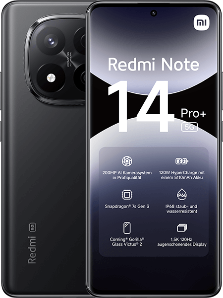 Xiaomi Redmi Note 14 Pro+ 5G Midnight Black + Xiaomi Redmi Buds 6 Active Black