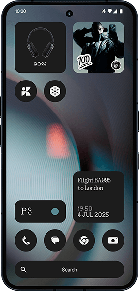 Nothing Phone (3) Schwarz + Nothing CMF Buds Dark Grey