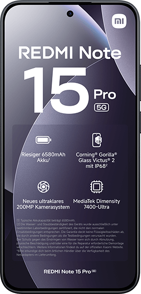 Xiaomi REDMI Note 15 Pro 5G 256GB Black