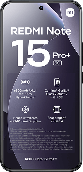 Xiaomi REDMI Note 15 Pro+ 5G 256GB Black