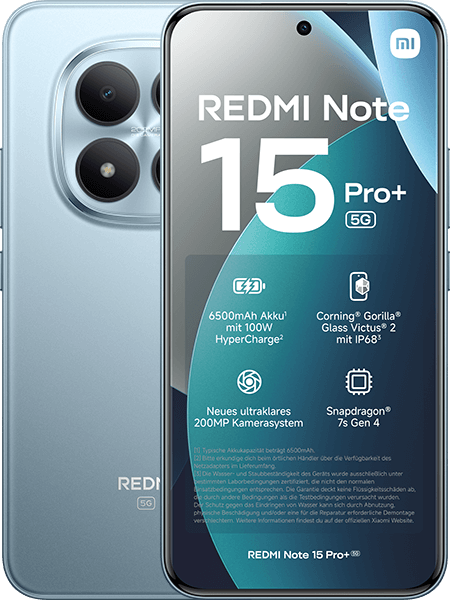 Xiaomi REDMI Note 15 Pro+ 5G 256GB Glacier Blue