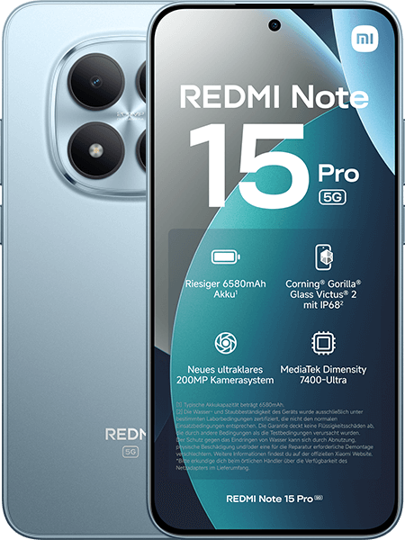 Xiaomi REDMI Note 15 Pro 5G 256GB Glacier Blue Xiaomi REDMI Note 15 Pro 5G 256GB Glacier Blue