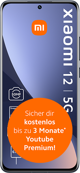 sim.de LTE All 2 GB + Xiaomi 12 Gray - 24,99 EUR monatlich