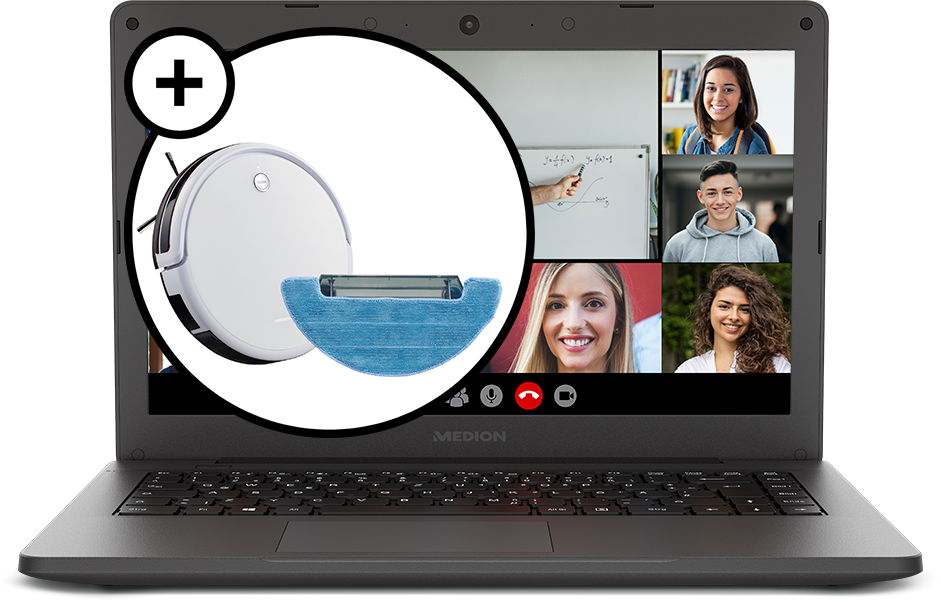 Medion Akoya E14409 Grau + Medion Smarter Saugroboter MD19305